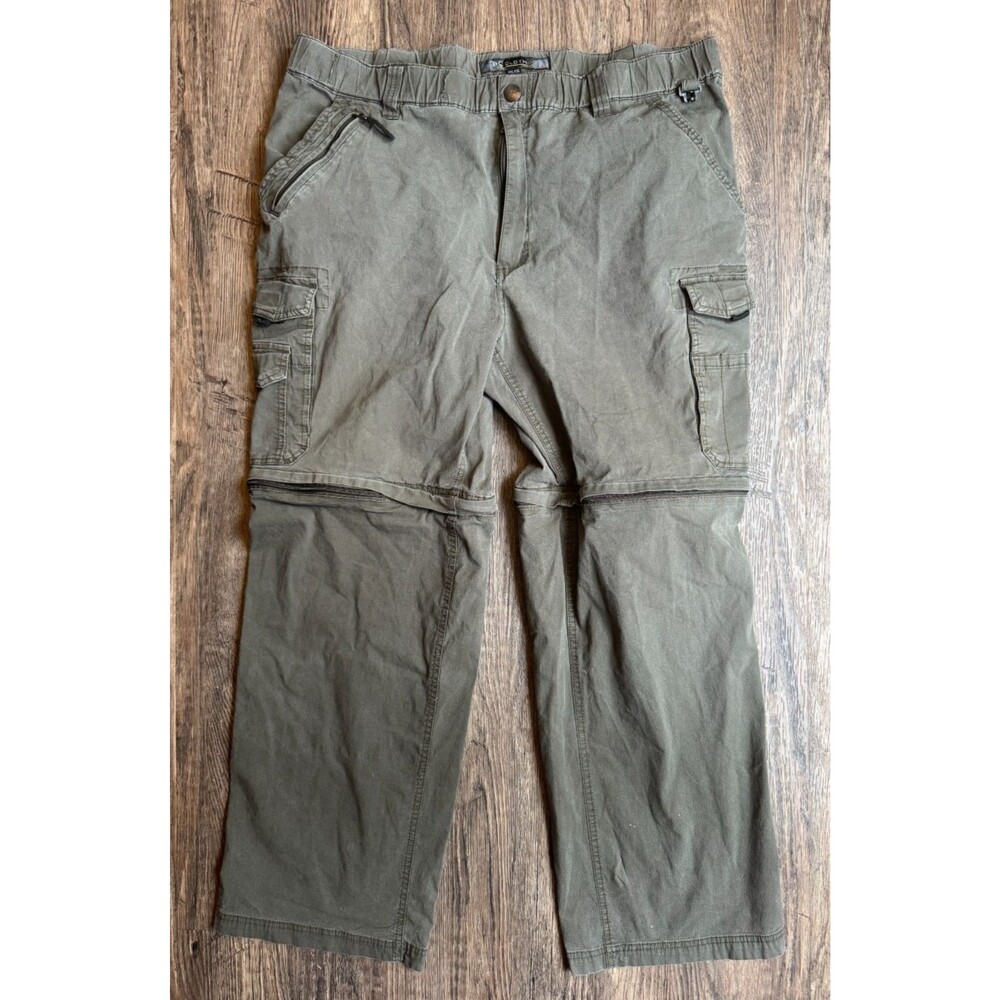 BC Clothing Convertible Cargo Pants Shorts Men’s XXL (Fits 38x30) Green Outdoor